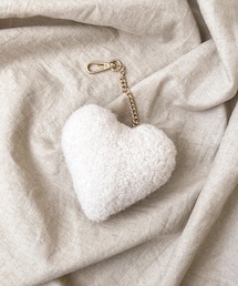 ボアハートキーホルダー