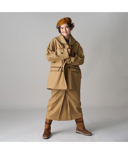 45R（フォーティファイブアール）の「高密度ダックの908カナディアンコート（ジャケット/アウター・レディース・12-ベージュ・01-XS/02-S/03-M/04-L）」の3枚目の写真