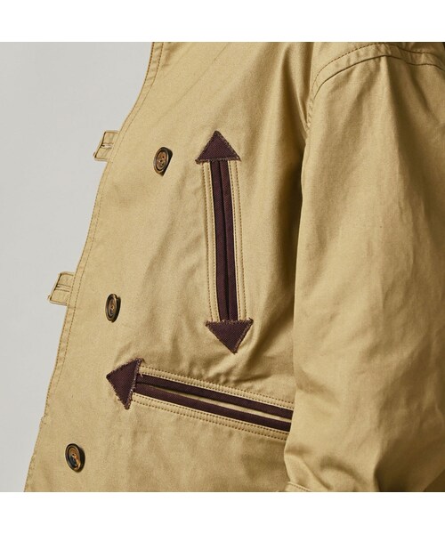 45R（フォーティファイブアール）の「高密度ダックの908カナディアンコート（ジャケット/アウター・レディース・12-ベージュ・01-XS/02-S/03-M/04-L）」の15枚目の写真