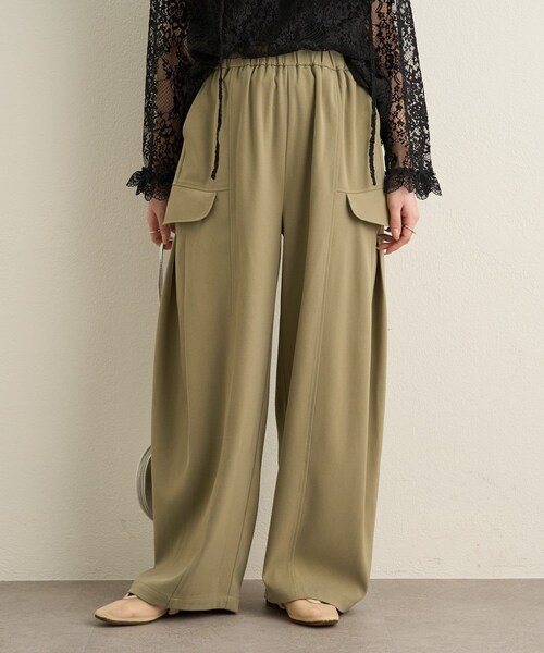 Omekashi（オメカシ）の「カーゴタックパンツ（カーゴパンツ・レディース・チャコールグレー/カーキ・F）」の2枚目の写真