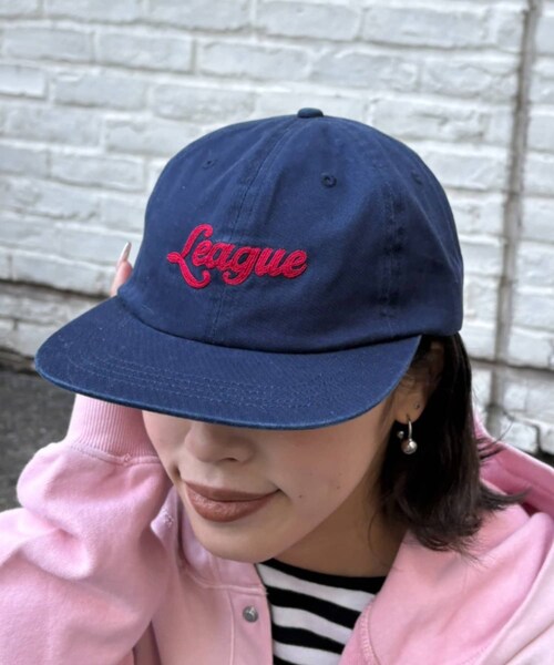 CIAOPANIC TYPY(チャオパニックティピー)の「UNISEXチェーンステッチロゴキャップ(キャップ・レディース・ブラック/グリーン/ブルー/ピンク/ネイビー・ONE)」の4枚目の写真