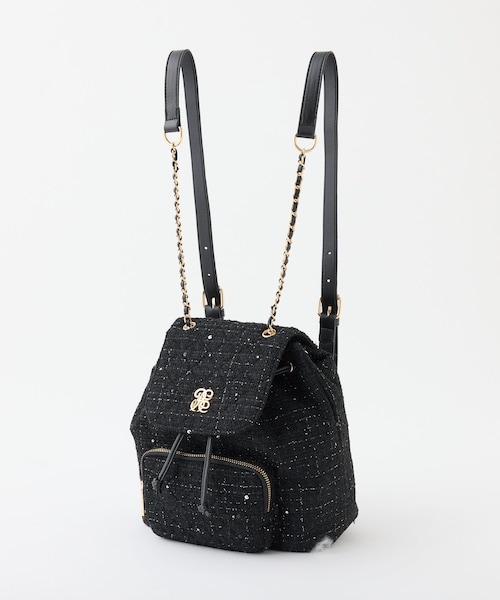 one after another NICE CLAUP(ワンアフターアナザーナイスクラップ)の「キルティングミニリュック(バックパック/リュック・レディース・ブラック/アイボリー/サックスブルー・FREE)」の1枚目の写真