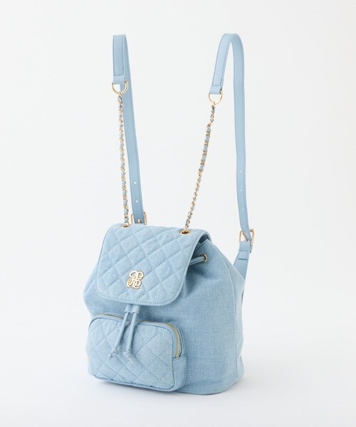 one after another NICE CLAUP(ワンアフターアナザーナイスクラップ)の「キルティングミニリュック(バックパック/リュック・レディース・ブラック/アイボリー/サックスブルー・FREE)」の3枚目の写真