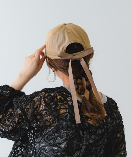 RODE SKO（ロデスコ）の「リボンキャップ（キャップ・レディース・CHARCOAL/BEIGE・FREE）」の12枚目の写真