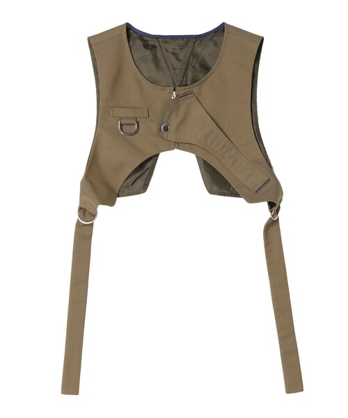 UN3D. BIG DETAIL VEST カーキ UN3D.（アンスリード）の「BIG DETAIL VEST【セットアップ着用可能