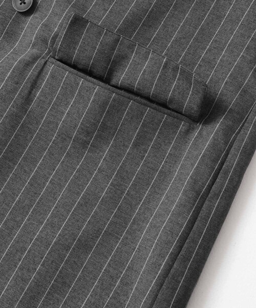 SENSE OF PLACE by URBAN RESEARCH（センスオブプレイスバイアーバンリサーチ）の「『セットアップ対応』『イージーケア/速乾』リネンライクピンストライプルーズジャケット（テーラードジャケット・メンズ・GRAY/BEIGE・M/L）」の15枚目の写真