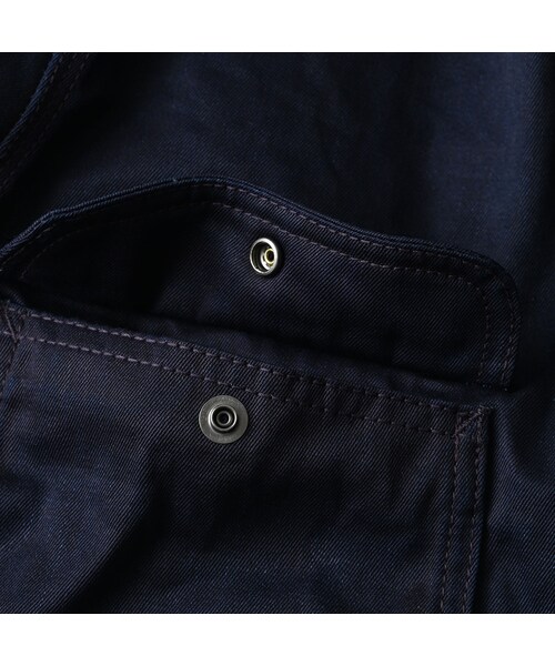 45R（フォーティファイブアール）の「双糸チノの908カバーオール（インディゴ）（ジャケット/アウター・レディース・73-45×藍納戸・01-XS/02-S/03-M/04-L/05-XL）」の17枚目の写真