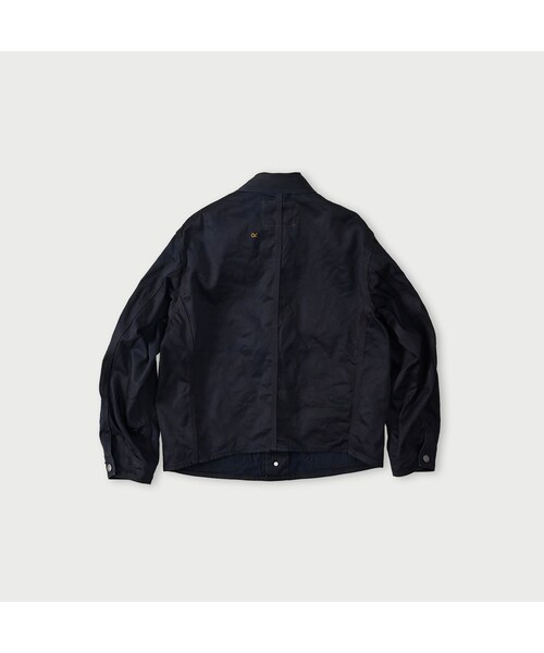 45R（フォーティファイブアール）の「双糸チノの908カバーオール（インディゴ）（ジャケット/アウター・レディース・73-45×藍納戸・01-XS/02-S/03-M/04-L/05-XL）」の2枚目の写真