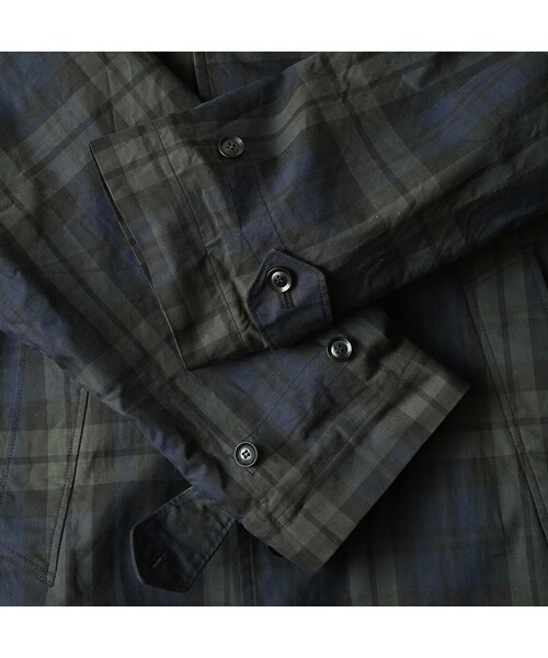 45R（フォーティファイブアール）の「ギャバブルタイルの908ステンカラーコート（ジャケット/アウター・レディース・73-レジメンストライプ/94-ブラックウォッチ・02-S/04-L）」の17枚目の写真