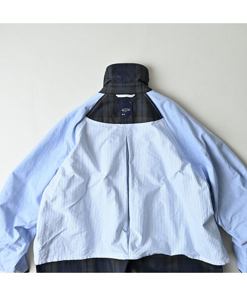 45R（フォーティファイブアール）の「ギャバブルタイルの908ステンカラーコート（ジャケット/アウター・レディース・73-レジメンストライプ/94-ブラックウォッチ・02-S/04-L）」の20枚目の写真