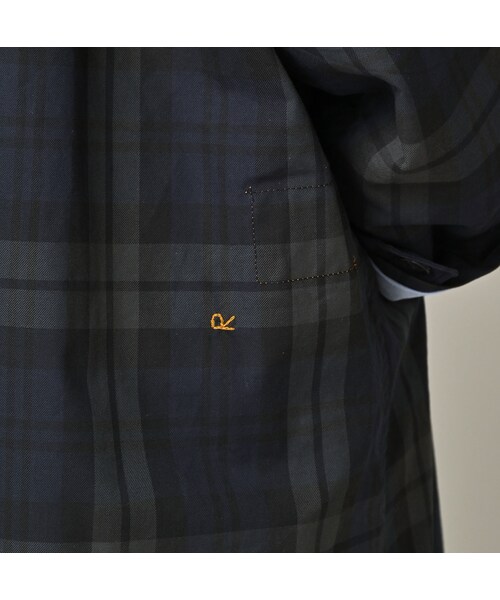 45R（フォーティファイブアール）の「ギャバブルタイルの908ステンカラーコート（ジャケット/アウター・レディース・73-レジメンストライプ/94-ブラックウォッチ・02-S/04-L）」の13枚目の写真