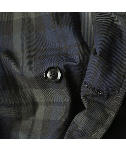 45R（フォーティファイブアール）の「ギャバブルタイルの908ステンカラーコート（ジャケット/アウター・レディース・73-レジメンストライプ/94-ブラックウォッチ・02-S/04-L）」の16枚目の写真