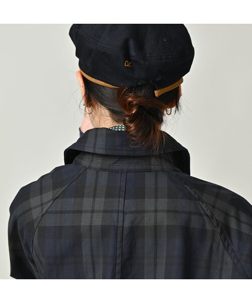45R（フォーティファイブアール）の「ギャバブルタイルの908ステンカラーコート（ジャケット/アウター・レディース・73-レジメンストライプ/94-ブラックウォッチ・02-S/04-L）」の12枚目の写真