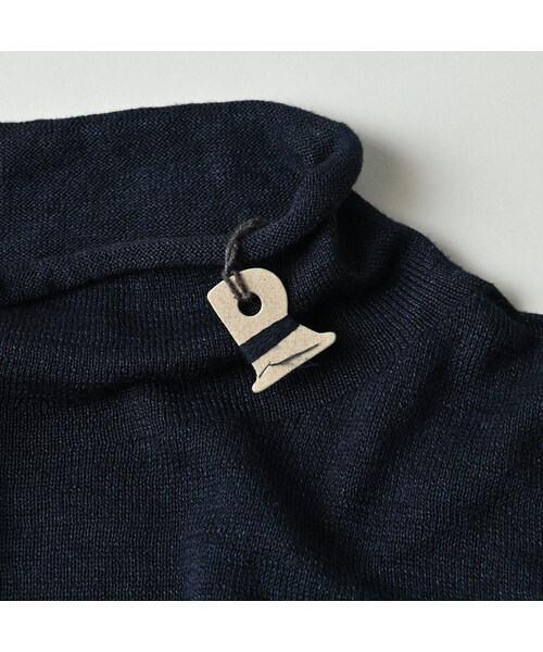 45R（フォーティファイブアール）の「ホール超ガーゼの馬セーター（インディゴ）（トップス・レディース・73-影色納戸・00-フリー）」の15枚目の写真