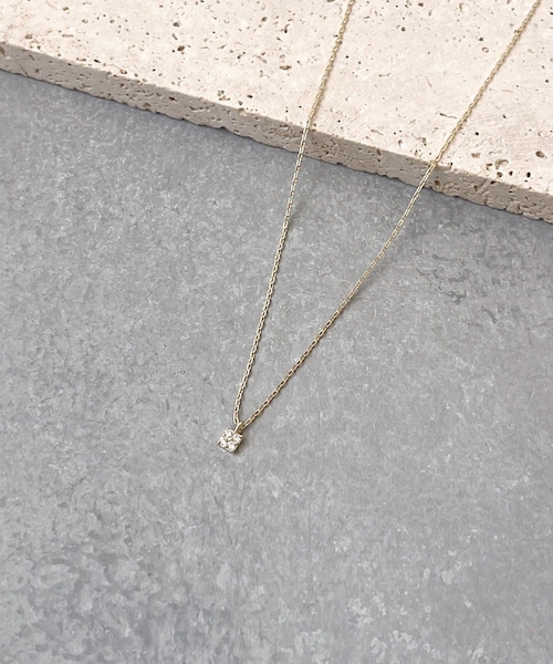 3coins（3coins）の「ミニスクエアプチペン（ネックレス・レディース・シルバー/ゴールド・FREE）」の2枚目の写真