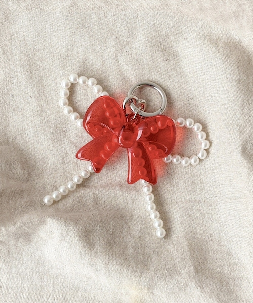 3coins（3coins）の「ダブルリボンキーホルダー（キーホルダー・シルバー/ブラック/レッド・FREE）」の3枚目の写真