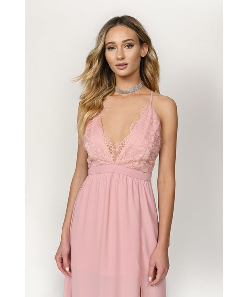 TOBI（-）の「Opposites Attract Cross Back Slit Maxi Dress - Blush（その他・レディース・other）」の6枚目の写真