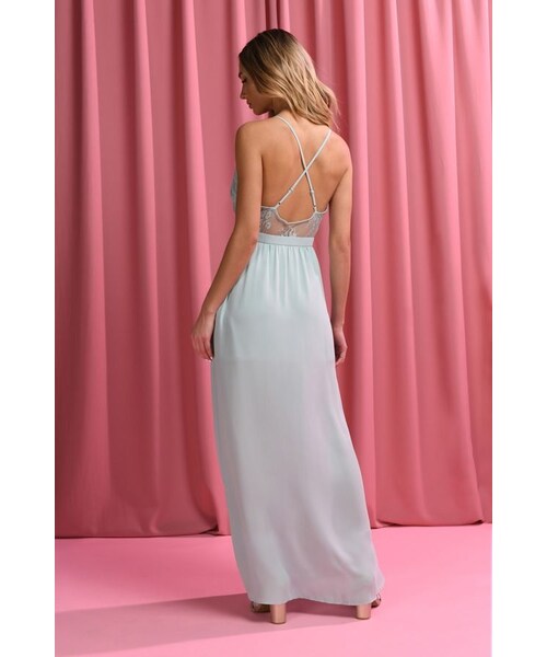 TOBI（-）の「Opposites Attract Cross Back Slit Maxi Dress - Blush（その他・レディース・other）」の3枚目の写真