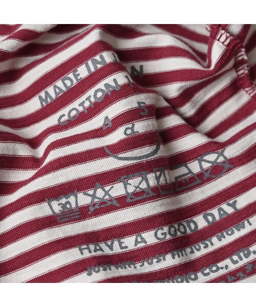 45R(フォーティファイブアール)の「スーピマ天竺の908オーシャンTシャツ(トップス・レディース・53-白×アカ/63-白×グリーン/72-白×ブルー・01-XS/02-S/03-M/04-L)」の21枚目の写真