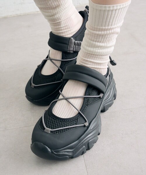 mystic(ミスティック)の「厚底ボリュームシューズ(その他シューズ・レディース・ブラック/カーキ・37/38/36)」の1枚目の写真