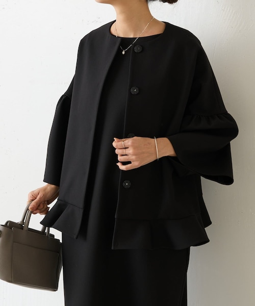 BEARDSLEY（ビアズリー）の「ペプラムジップシャツブルゾン（ノー