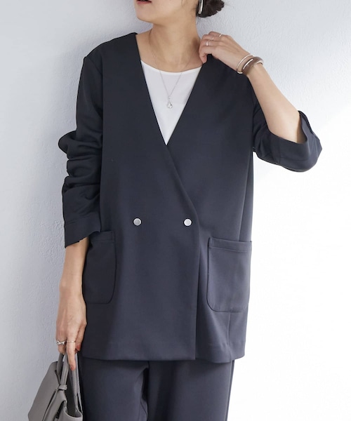 BEARDSLEY（ビアズリー）の「後ろフリル羽織（ノーカラージャケット