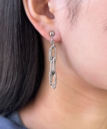 チェーンメタルイヤリング