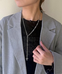 ＜ステンレス＞クロスネックレス