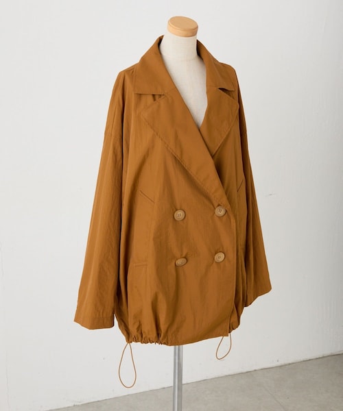 COLLAGE GALLARDAGALANTE（コラージュガリャルダガランテ）の「【軽量200g！】エアーナイロンミドルトレンチコート（トレンチコート・レディース・カーキ/キャメル・F）」の2枚目の写真