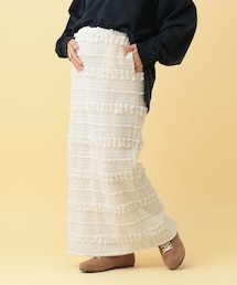 マタニティ／ジャガードナロースカート