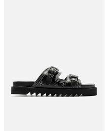 Black Buckle Sandals