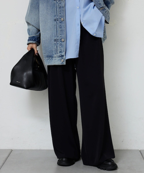 GALLARDAGALANTE（ガリャルダガランテ）の「【近日予約開始】【即戦力パンツ】【3サイズ展開】イージースラックス（スラックス・レディース・ダークブラウン/ライトベージュ/ブラック・1/2/0）」の2枚目の写真