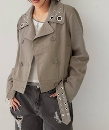 WHO'S WHO gallery | SHORT EYELET PEA JACKET(ジャケット/アウター)