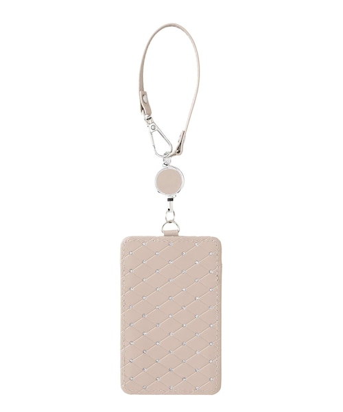 3coins(3coins)の「ラインストーン風パスケース(パスケース・ブラック/ベージュ/ブルー/アイボリー・FREE)」の3枚目の写真