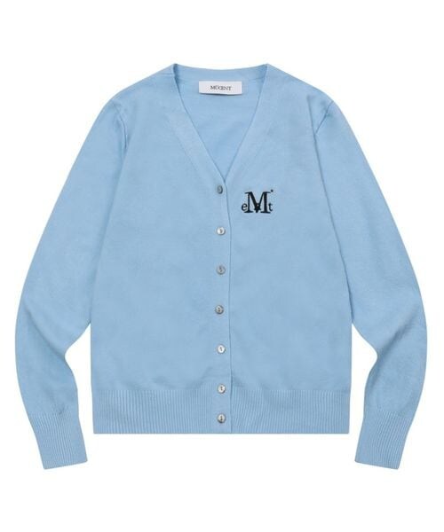 ALAND（エーランド）の「MUCENT／REITZVネックカーディガン（トップス・グレー(15)/ブラック(19)/ライトベージュ(56)/ライトブルー(82)・F）」の2枚目の写真