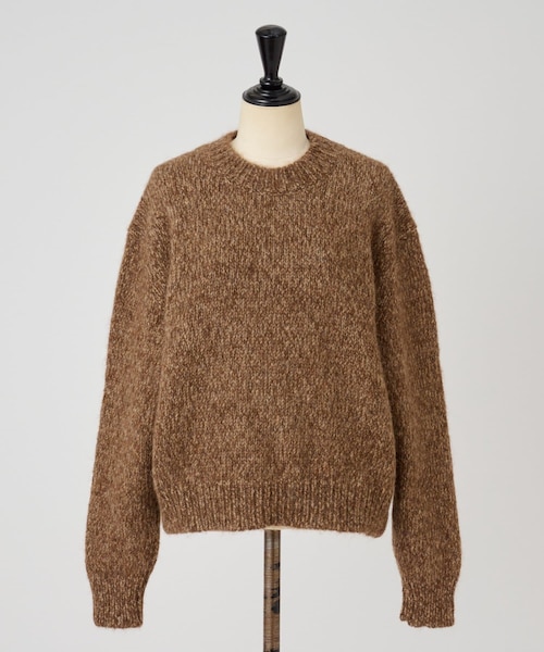 BEARDSLEY(ビアズリー)の「《CORDERA》アルパカブレンドローゲージニット(ニット/セーター・レディース・ブラウン・F)」の1枚目の写真