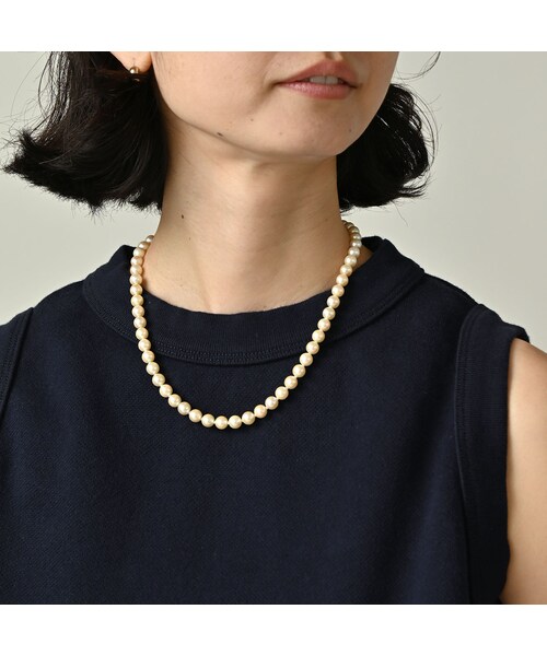 45R(フォーティファイブアール)の「ジャージ無地ジャカードのプチベスト(ジャケット/アウター・レディース・75-ネイビー・00-フリー)」の7枚目の写真