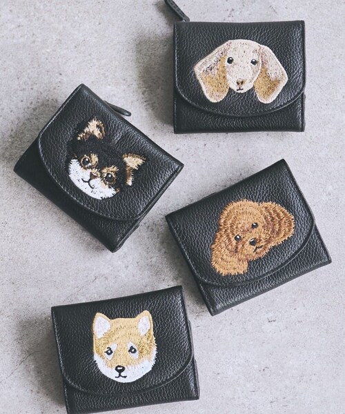 BEARDSLEY（ビアズリー）の「Dog刺繍ウォレット（財布・レディース・ブラック/ブラックその他1/ブラックその他2/ブラックその他3・F）」の4枚目の写真