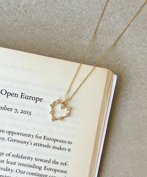 3coins（3coins）の「ストーンハートショートネックレス（ネックレス・レディース・その他1/その他・FREE）」の2枚目の写真