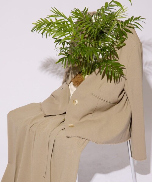 COLLAGE GALLARDAGALANTE（コラージュガリャルダガランテ）の「【CEPIE./セピエ】ノーカラージャケット（ノーカラージャケット・レディース・ブラック/ベージュ・F）」の2枚目の写真