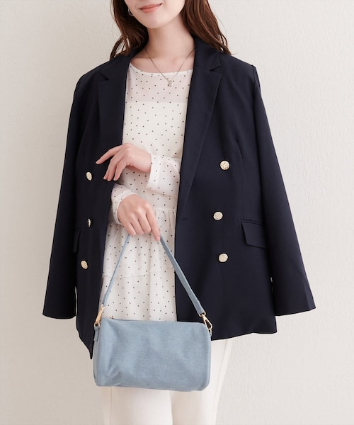 natural couture（ナチュラルクチュール）の「コロコロミニバッグ（ハンドバッグ・レディース・シルバー/ブラック/ベージュ/ブルー・FREE）」の4枚目の写真