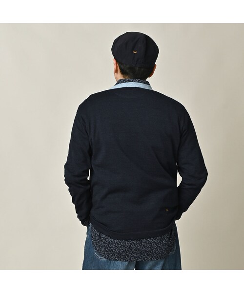 45R（フォーティファイブアール）の「ロゴジャカードの908クレリックＴシャツ（インディゴ）（トップス・レディース・74-インディゴ R45・01-XS/02-S/03-M/04-L）」の10枚目の写真