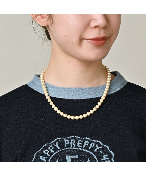 45R（フォーティファイブアール）の「ロゴジャカードの908クレリックＴシャツ（インディゴ）（トップス・レディース・74-インディゴ R45・01-XS/02-S/03-M/04-L）」の11枚目の写真