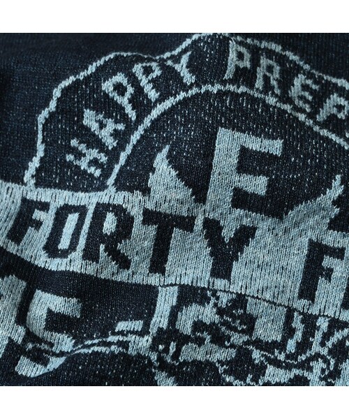 45R（フォーティファイブアール）の「ロゴジャカードの908クレリックＴシャツ（インディゴ）（トップス・レディース・74-インディゴ R45・01-XS/02-S/03-M/04-L）」の17枚目の写真