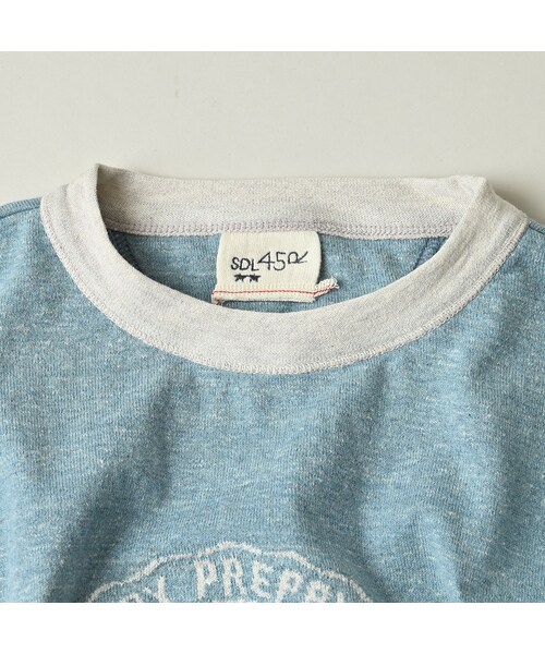 45R（フォーティファイブアール）の「ロゴジャカードの908クレリックＴシャツ（トップス・レディース・11-ボーンホワイトトップ�A/12-ボーンホワイトトップ/13-リネンベージュトップ/24-グレートップ/72-Umiiブルー・01-XS/02-S/03-M/04-L）」の19枚目の写真