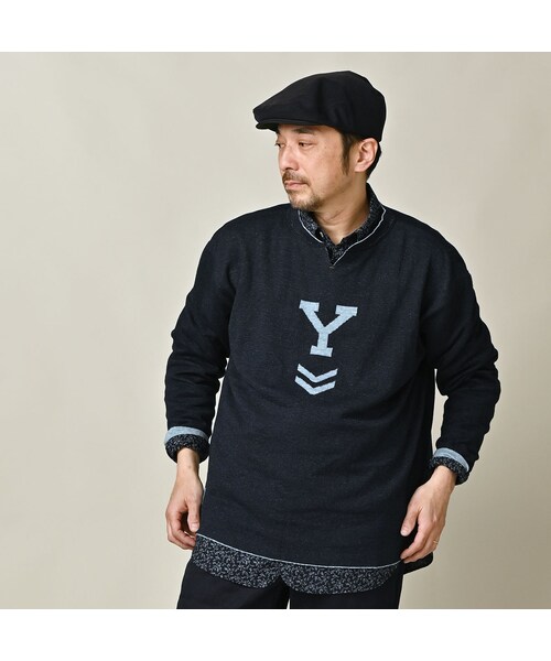 45R（フォーティファイブアール）の「リバーシブルジャカードの908Tシャツ（インディゴ）（トップス・レディース・74-インディゴ R45・02-S/03-M/04-L）」の8枚目の写真