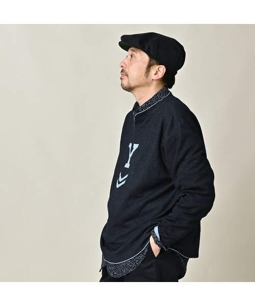 45R（フォーティファイブアール）の「リバーシブルジャカードの908Tシャツ（インディゴ）（トップス・レディース・74-インディゴ R45・02-S/03-M/04-L）」の9枚目の写真