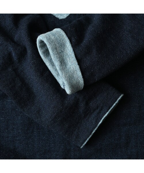 45R（フォーティファイブアール）の「リバーシブルジャカードの908Tシャツ（インディゴ）（トップス・レディース・74-インディゴ R45・02-S/03-M/04-L）」の19枚目の写真