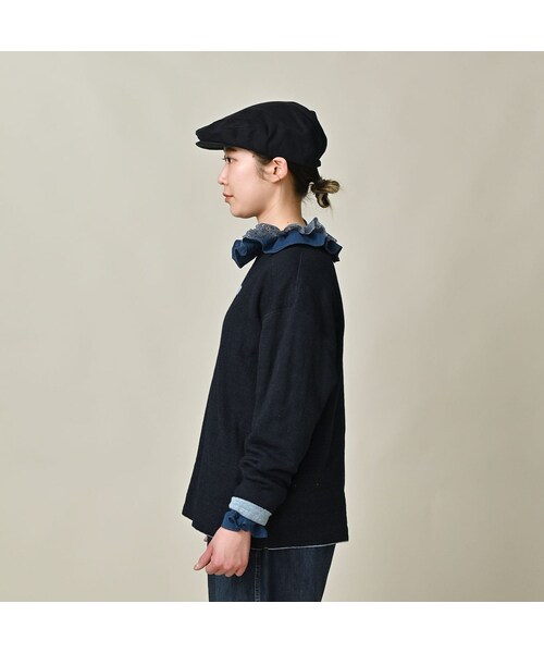 45R（フォーティファイブアール）の「リバーシブルジャカードの908Tシャツ（インディゴ）（トップス・レディース・74-インディゴ R45・02-S/03-M/04-L）」の6枚目の写真