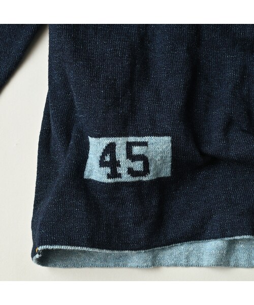 45R（フォーティファイブアール）の「リバーシブルジャカードの908Tシャツ（インディゴ）（トップス・レディース・74-インディゴ R45・02-S/03-M/04-L）」の18枚目の写真